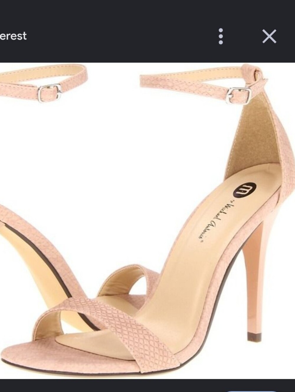Michael Antonio Blush Ankle-Strap Stiletto Heels